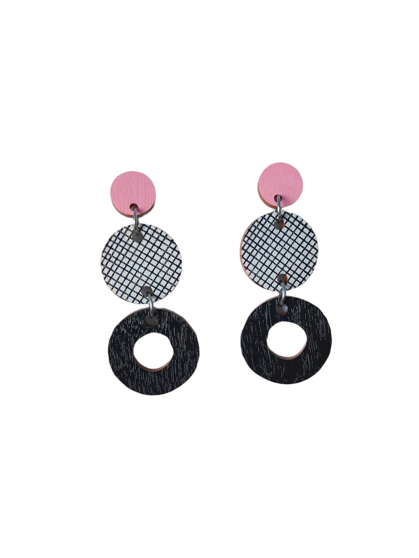 Herkku Earrings Pink/Black