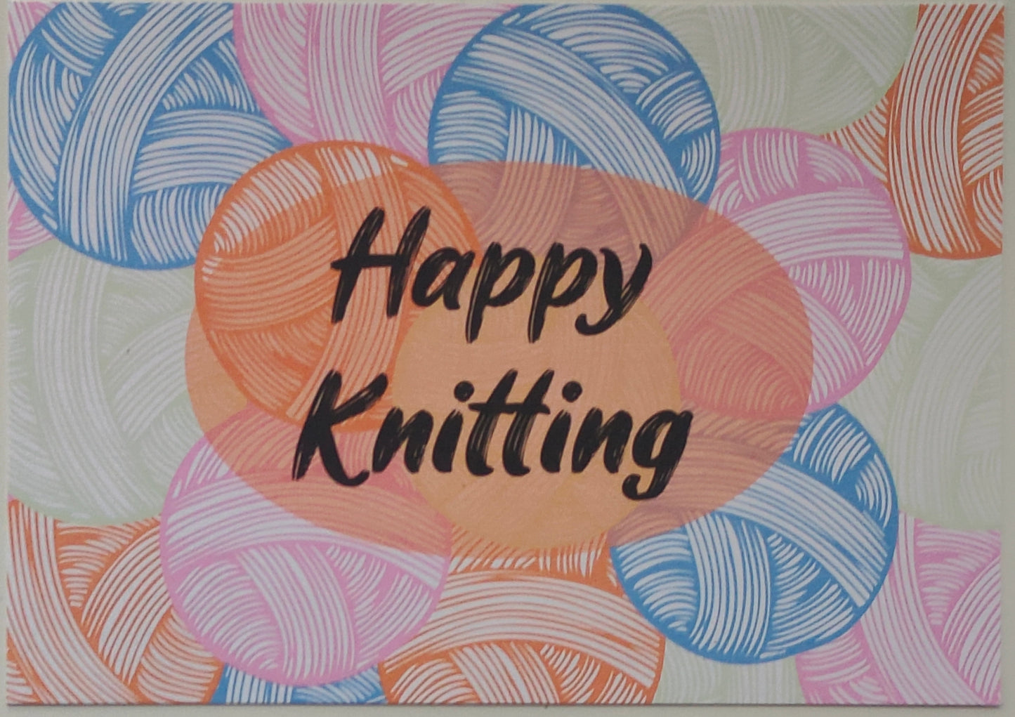 Happy Knitting Postcard