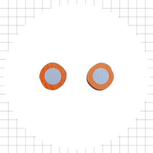 Laku Stud Earrings orange/lavender