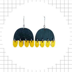 Katve Earrings Black/Yellow