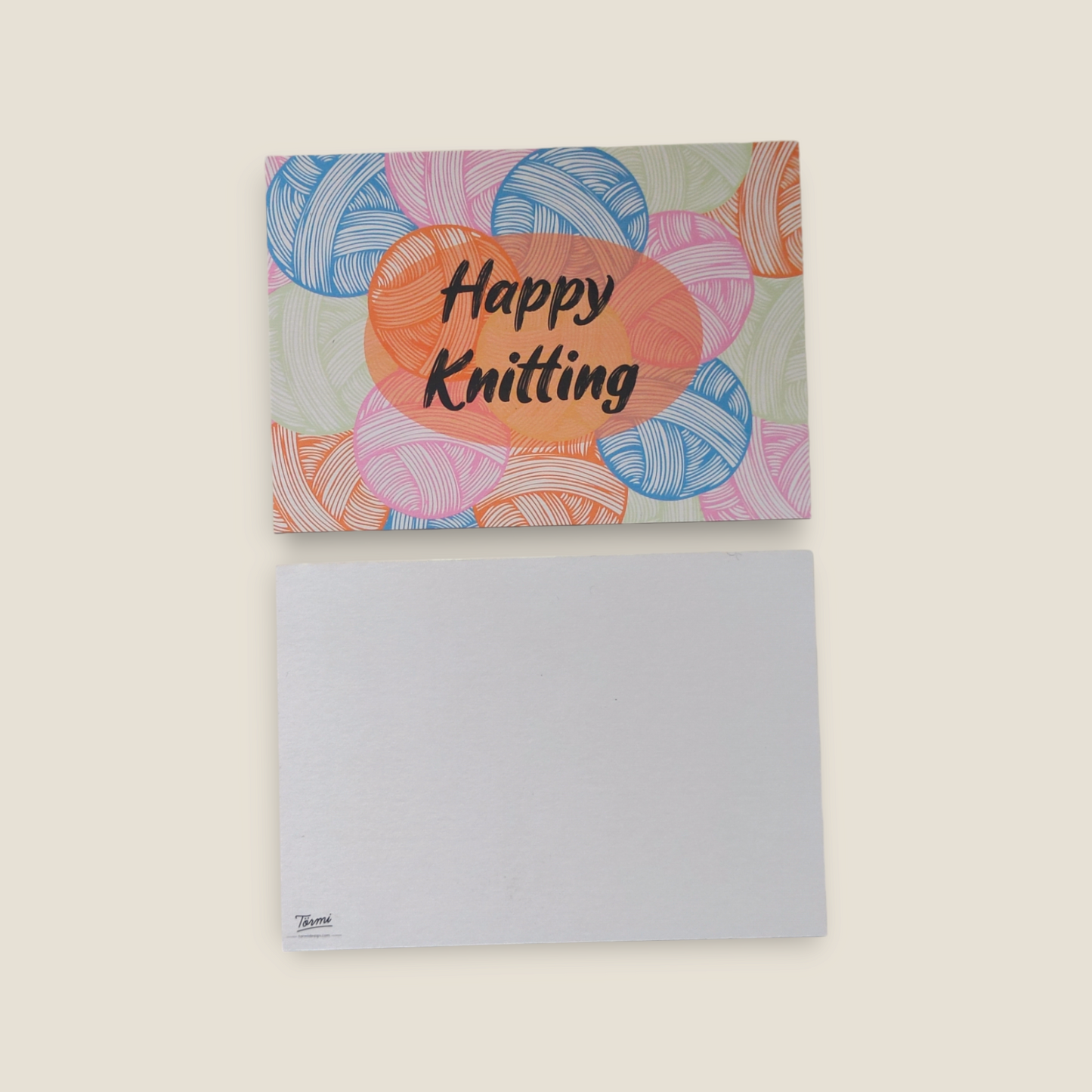 Happy Knitting Postcard