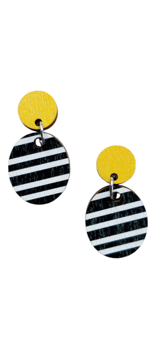 Tilkku Earrings Yellow/Black