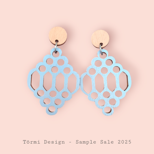 Kenno Earrings Nude/baby blue
