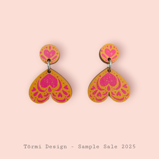 Muru Earrings Yellow/Hot Pink