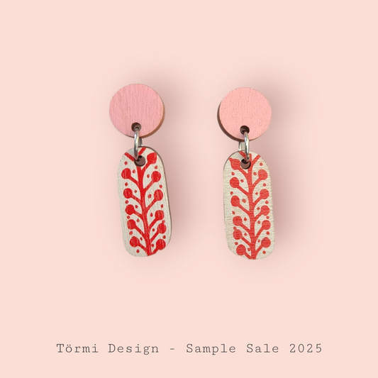 Köynnös Earrings pink/red