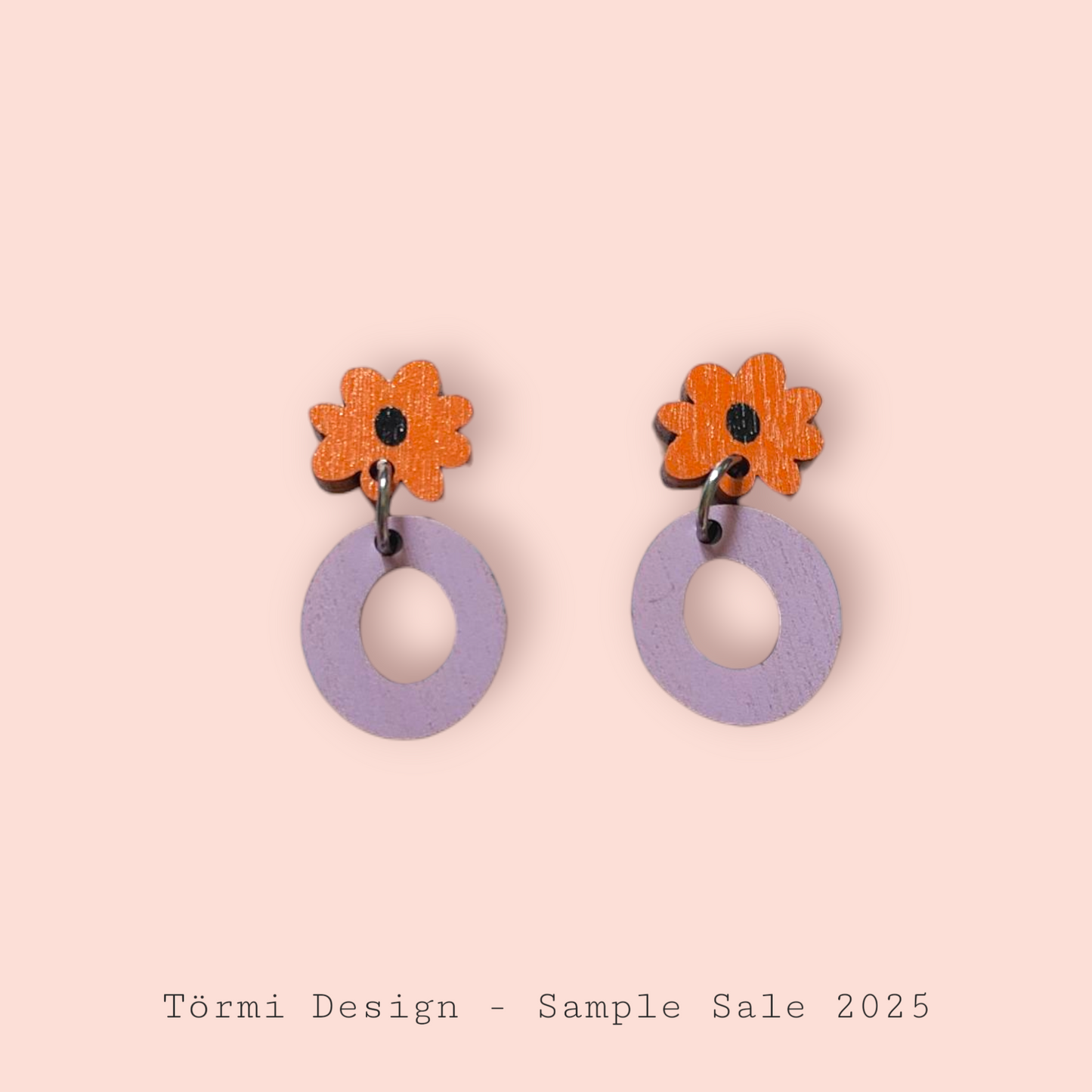 Kimara Earrings - orange/lavender