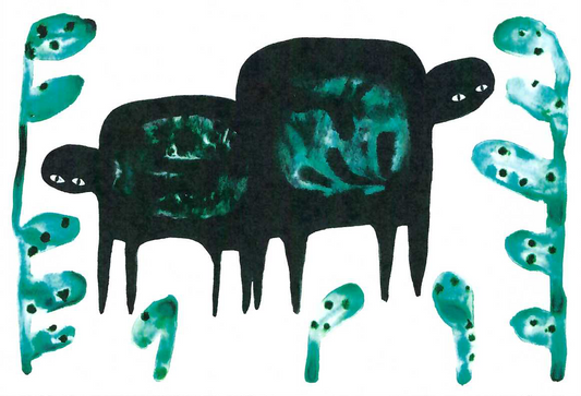 Green Dudes Postcard