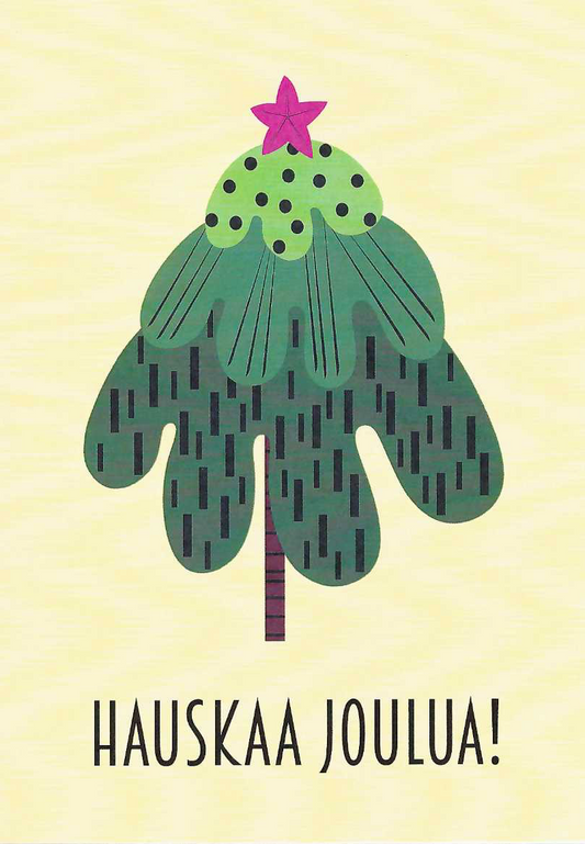 Hauskaa Joulua Beige Postcard