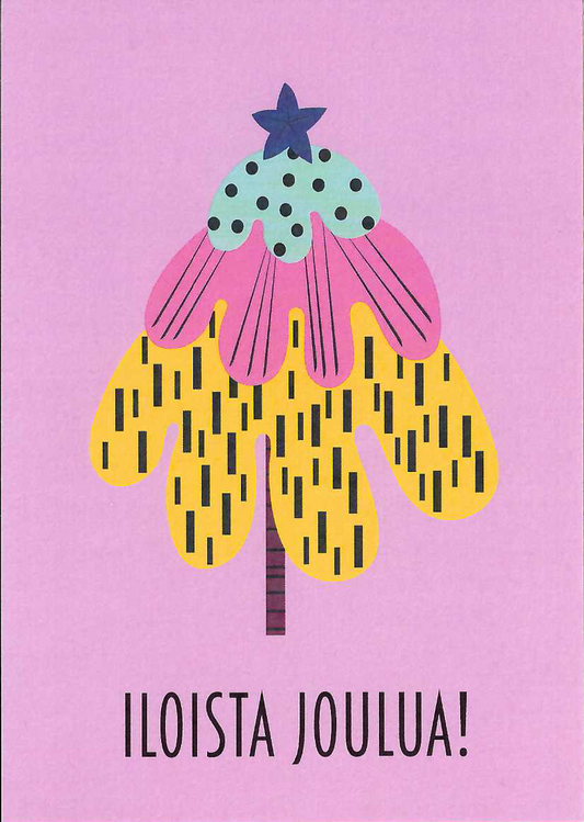 Iloista Joulua Pink Postcard