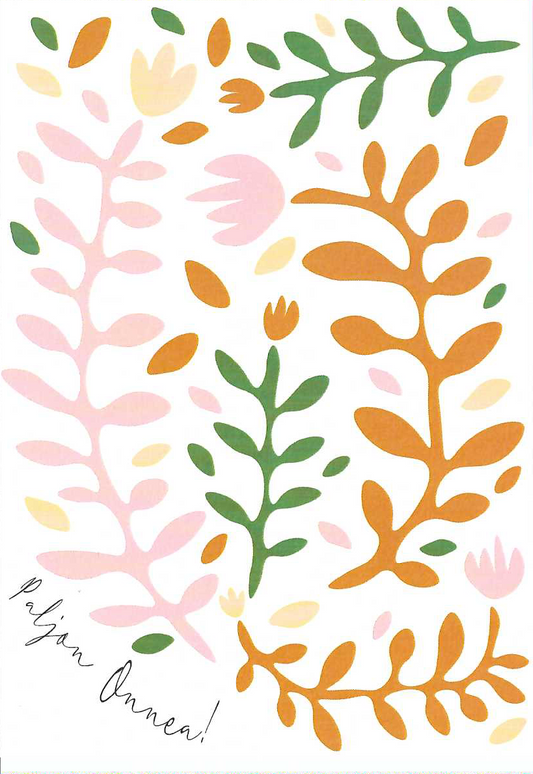 Paljon Onnea Kukkaset Postcard