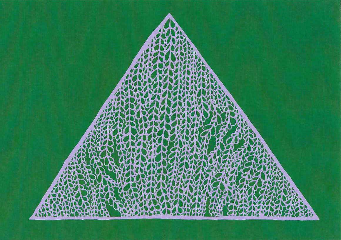 Silmukolmio Green Postcard