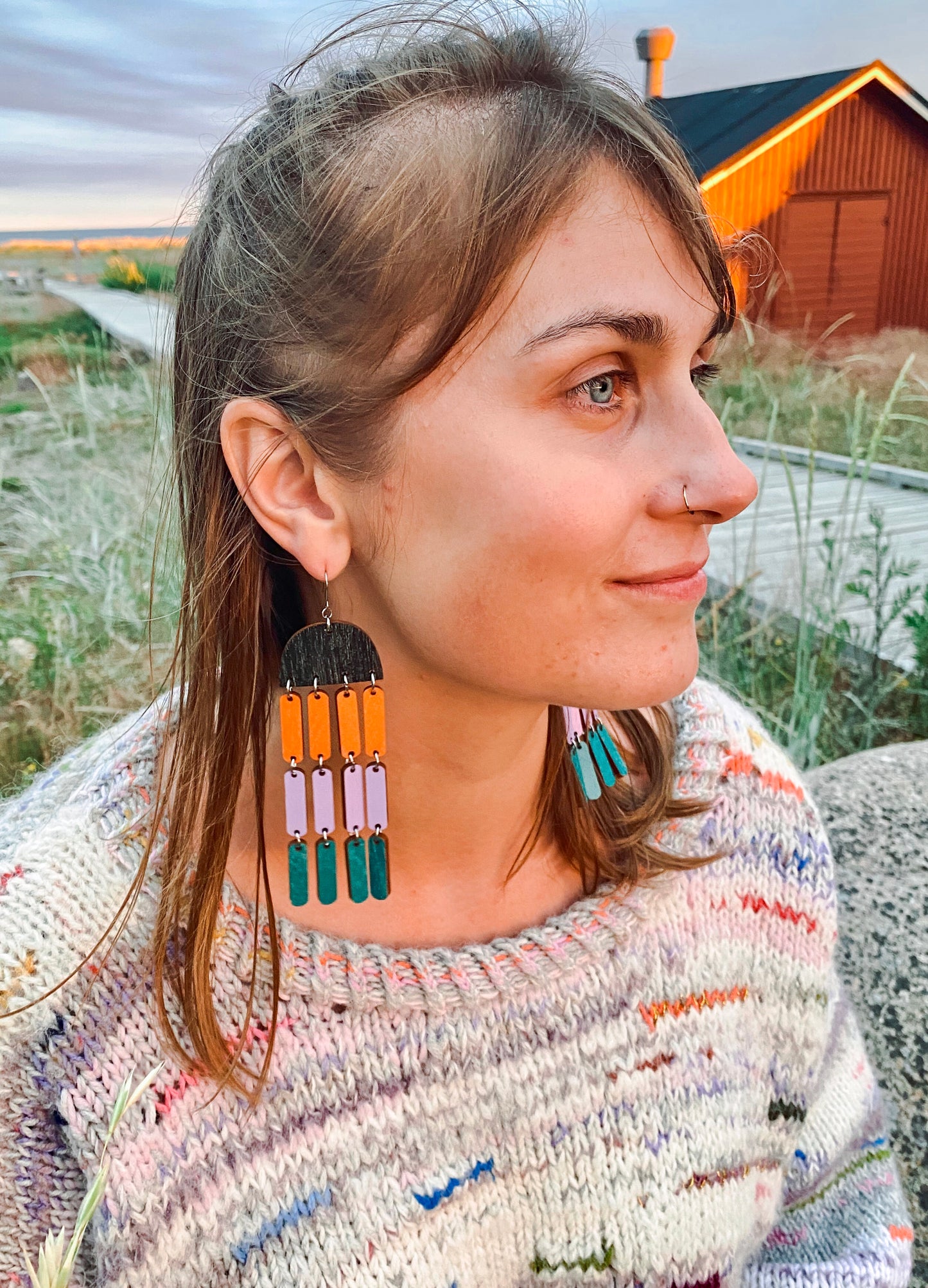 Meduusa Earrings Coral