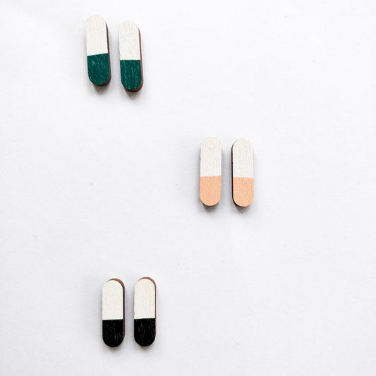 Pastilli mini örhängen Grön