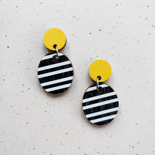 Tilkku Earrings Yellow/Black
