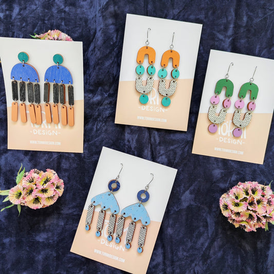 Tammi earrings purple/nude