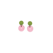 Summer 2023: Aurinko Color Earrings Green/Pink