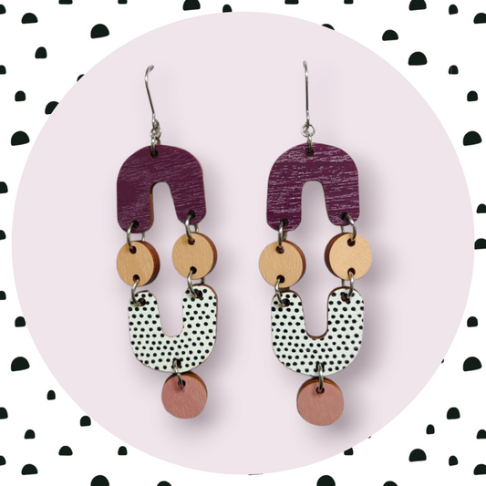 Tammi earrings purple/nude