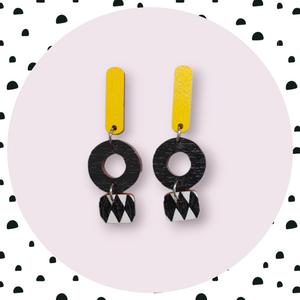 Sirkus Earrings Yellow/Black