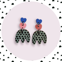 Hertta Earrings Blue/Rose/Mint