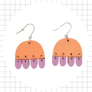 Katve Earrings Coral/Lila