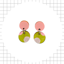 Satu Earrings Pink/Lime