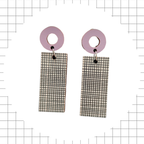 Kroketti Earrings Lavender/crisscross