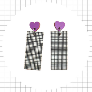 Kroketti Earrings purple/crisscross