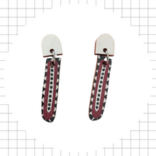 Särö Earrings white/burgundy