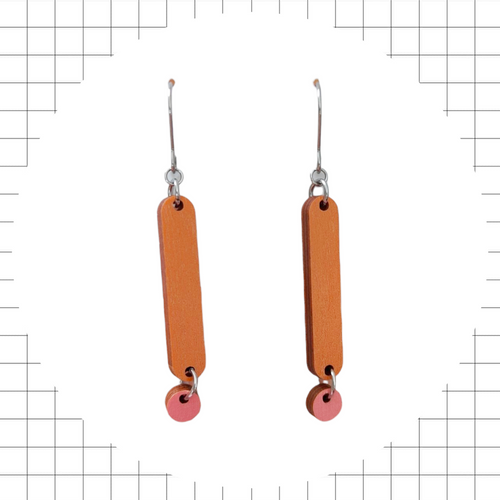 Kärki Earrings Orange/Pink