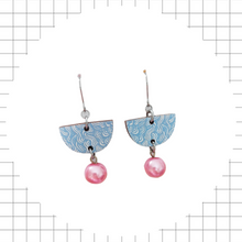 Kurjenkello midi bead earrings Blue/Pink