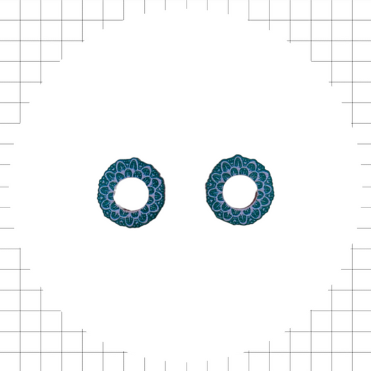 Seppele Mini Earrings Green/lila