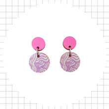 Aallokko color Earrings pink/lila