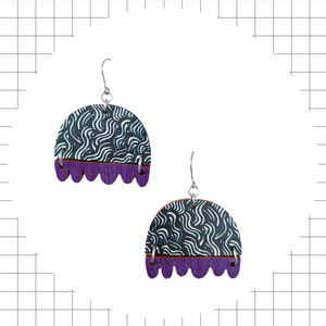 Kurjenkello Earrings Black/purple