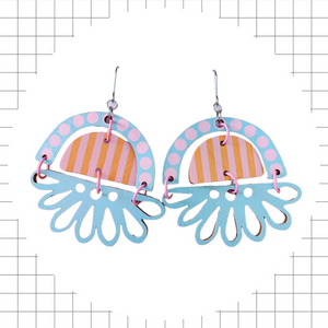 Lilja Earrings Baby blue/Pink