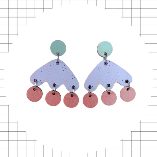 Tuuli Earrings mint/lilac/rose