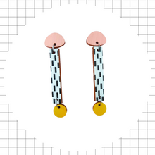 Koivu Earrings Pink/yellow