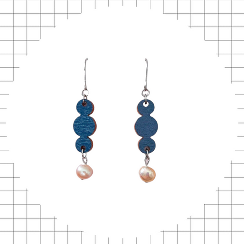 Kurvi earrings dark blue