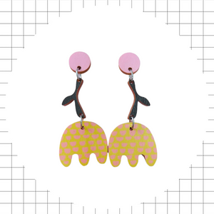 Anemone Earrings pink/yellow