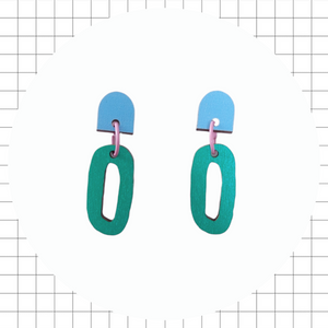 Namu Earrings blue/pink/green