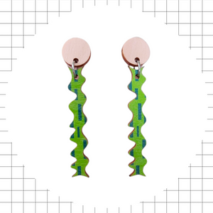 Paju Earrings pink/lime