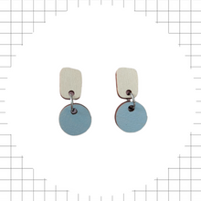 Pala Earrings White/Baby blue