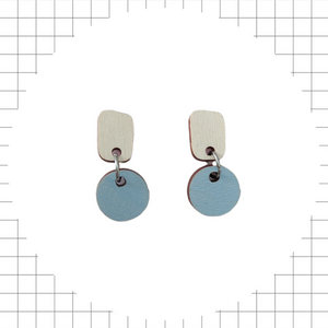 Pala Earrings White/Baby blue