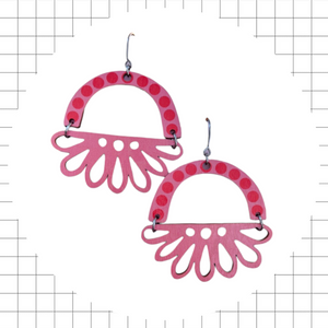 Lilja Earrings Pink/Red