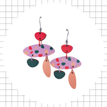 Kuura Earrings red/lavender