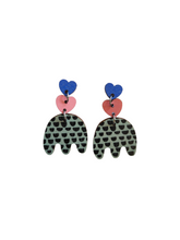 Hertta Earrings Blue/Rose/Mint