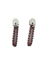 Särö Earrings white/burgundy