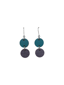 26. Satu earrings gray/teal