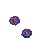 Pioni Mini Earrings Blue/Pink