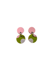 Satu Earrings Pink/Lime