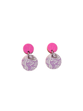 Aallokko color Earrings pink/lila